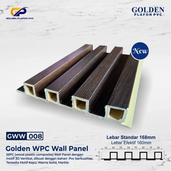 WPC Panel - panel dinding wpc golden